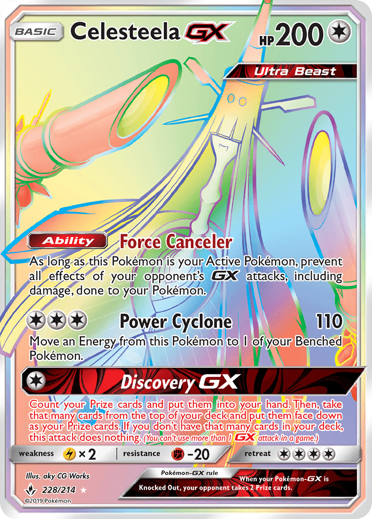 Celesteela-GX Unbroken Bonds card