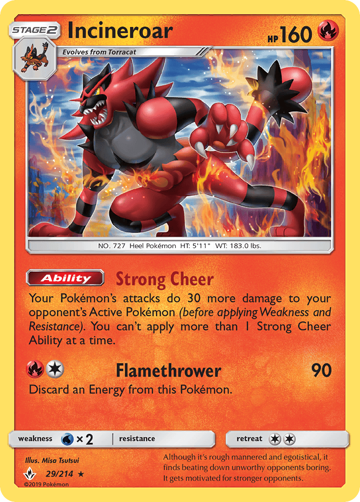 Incineroar Unbroken Bonds card