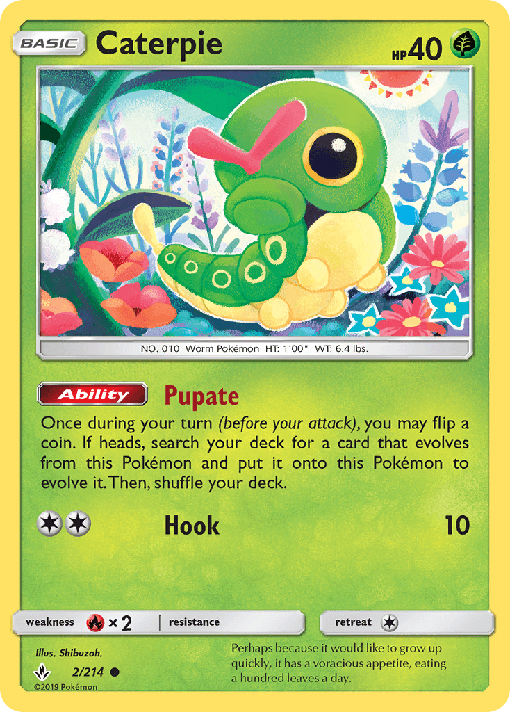 Caterpie Unbroken Bonds card