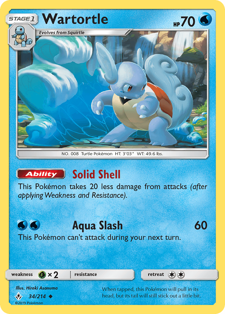 Wartortle Unbroken Bonds card
