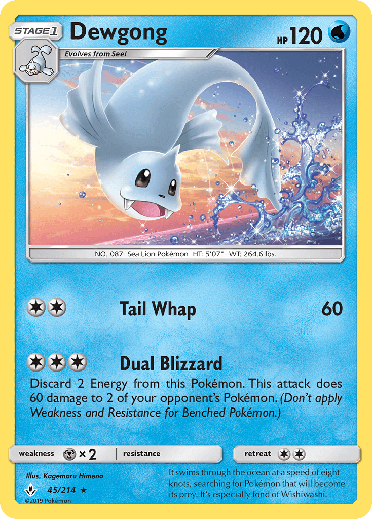 Dewgong Unbroken Bonds card