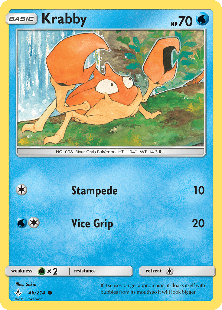 Krabby Unbroken Bonds card