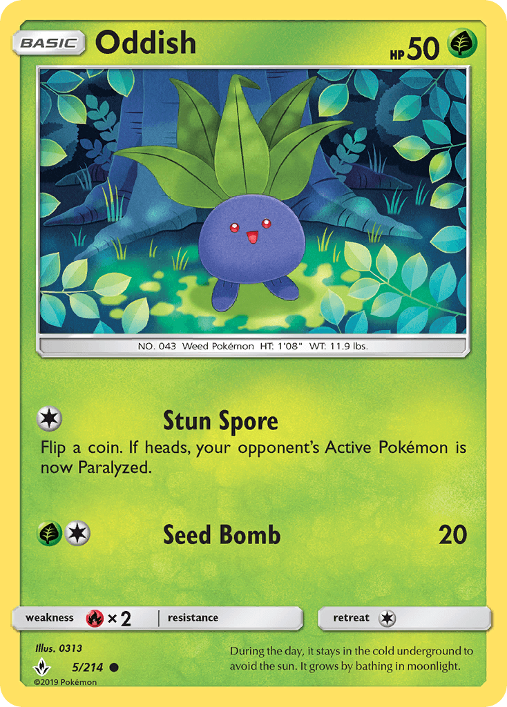Oddish Unbroken Bonds card