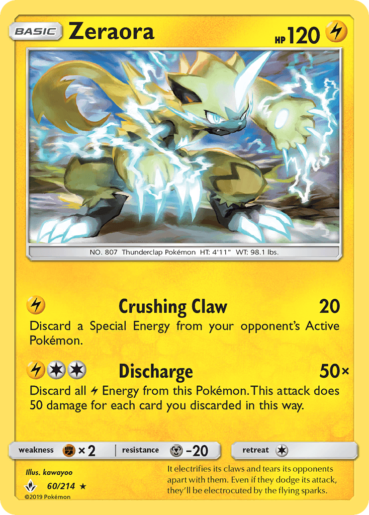 Zeraora Unbroken Bonds card