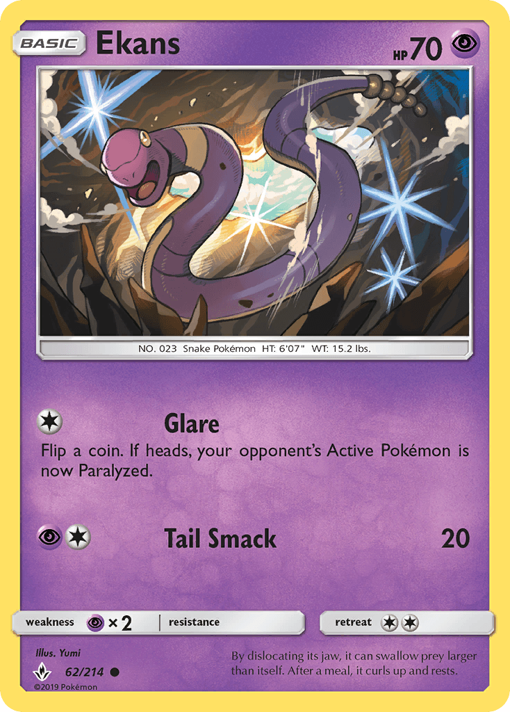 Ekans Unbroken Bonds card