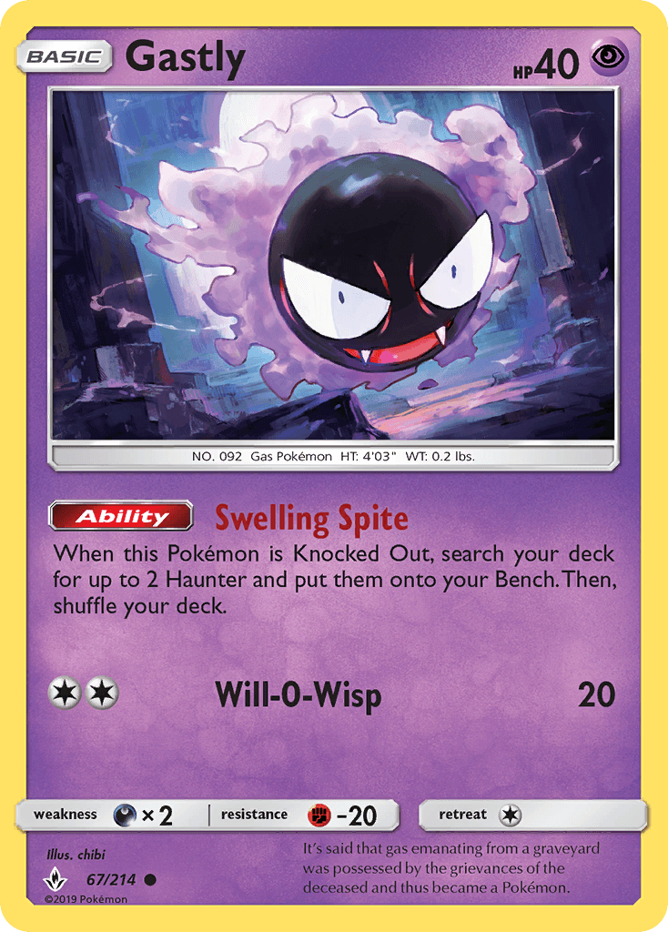 Gastly Unbroken Bonds card