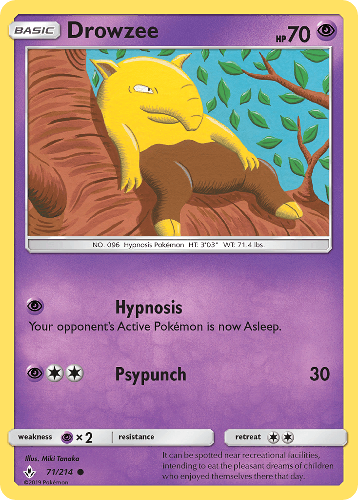 Drowzee Unbroken Bonds card