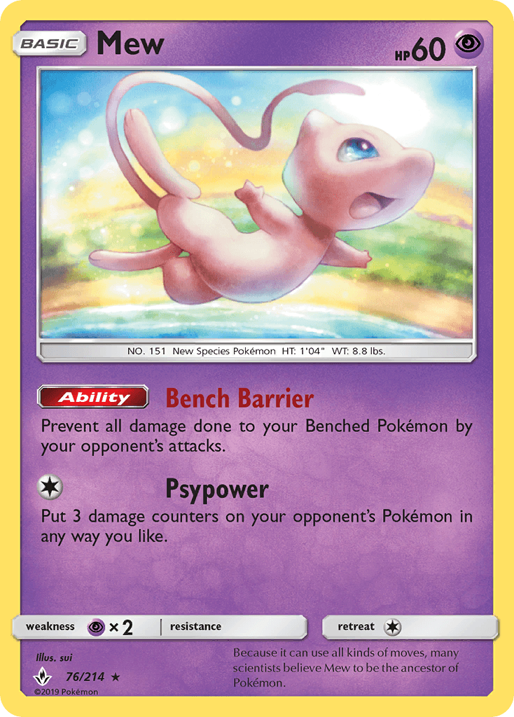 Mew Unbroken Bonds card