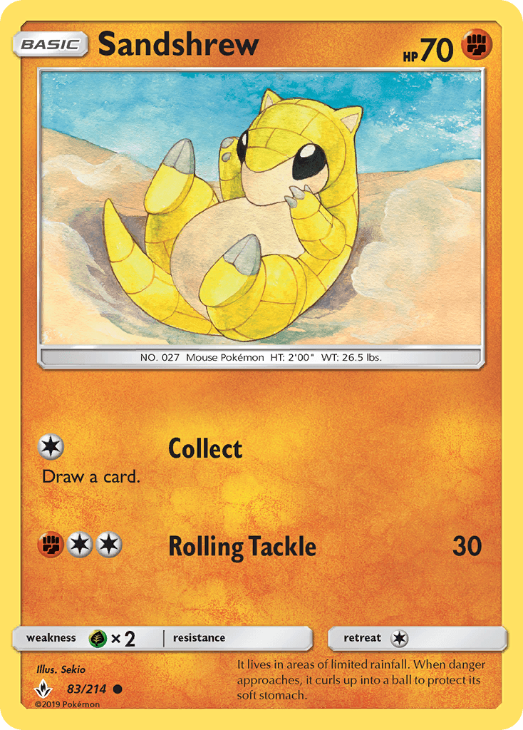 Sandshrew Unbroken Bonds card
