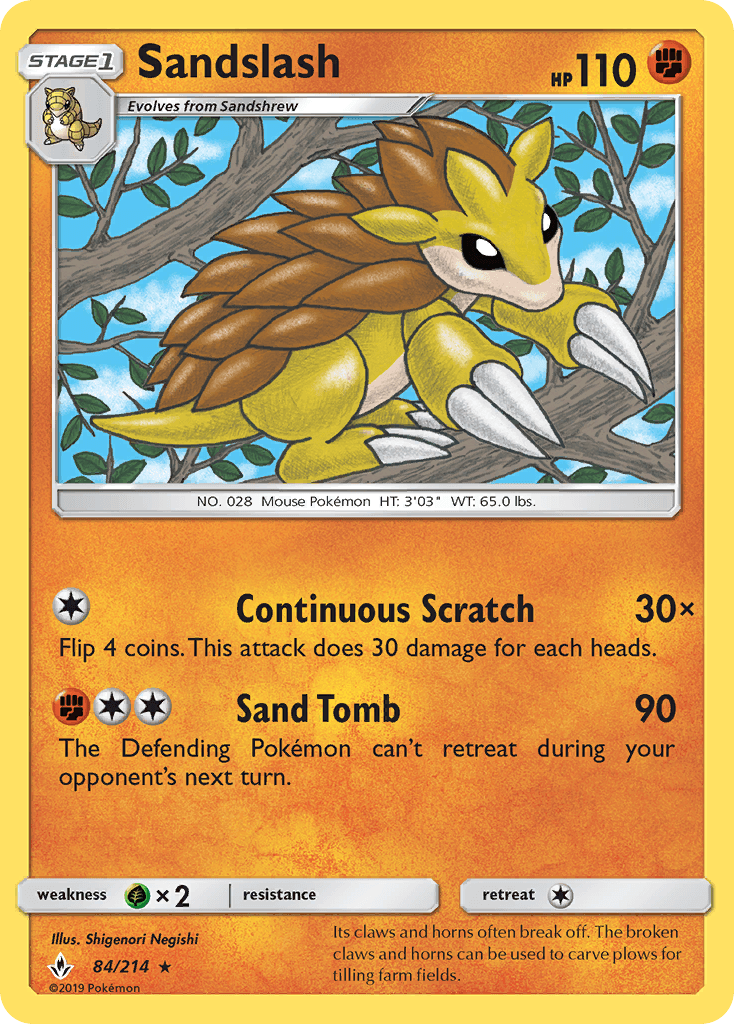Sandslash Unbroken Bonds card