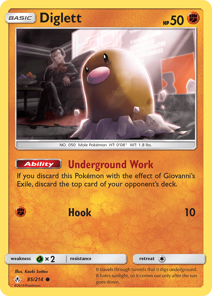 Diglett Unbroken Bonds card