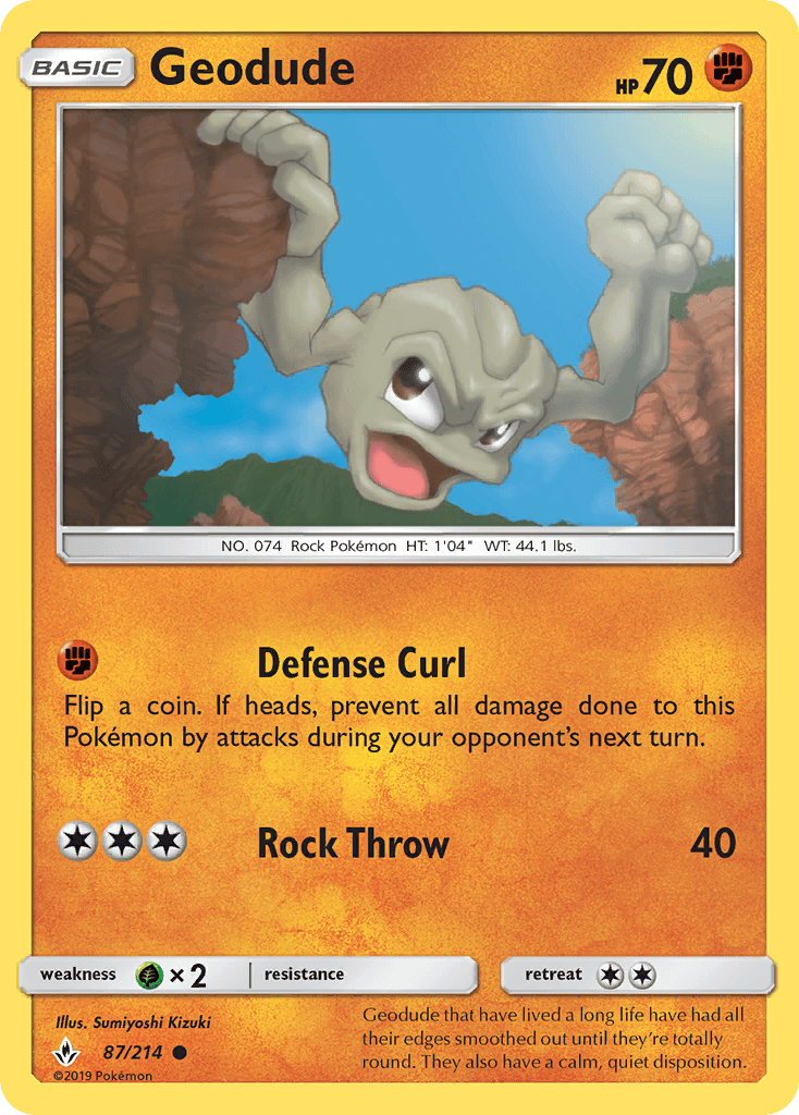 Geodude Unbroken Bonds card