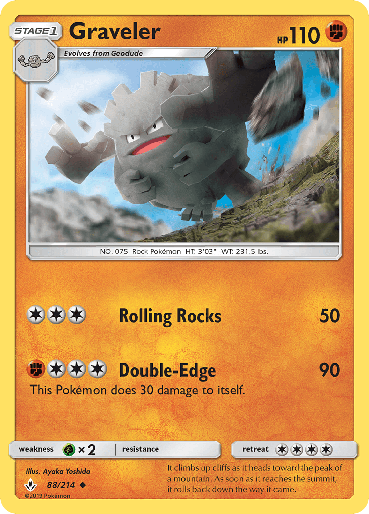 Graveler Unbroken Bonds card