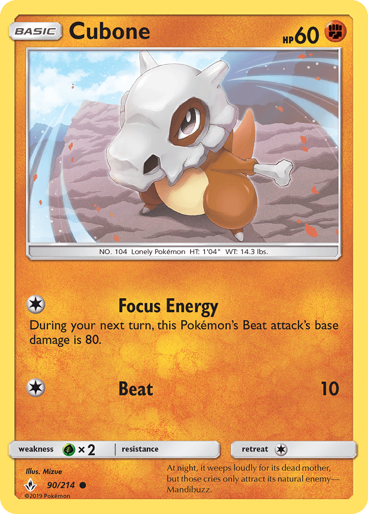 Cubone Unbroken Bonds card