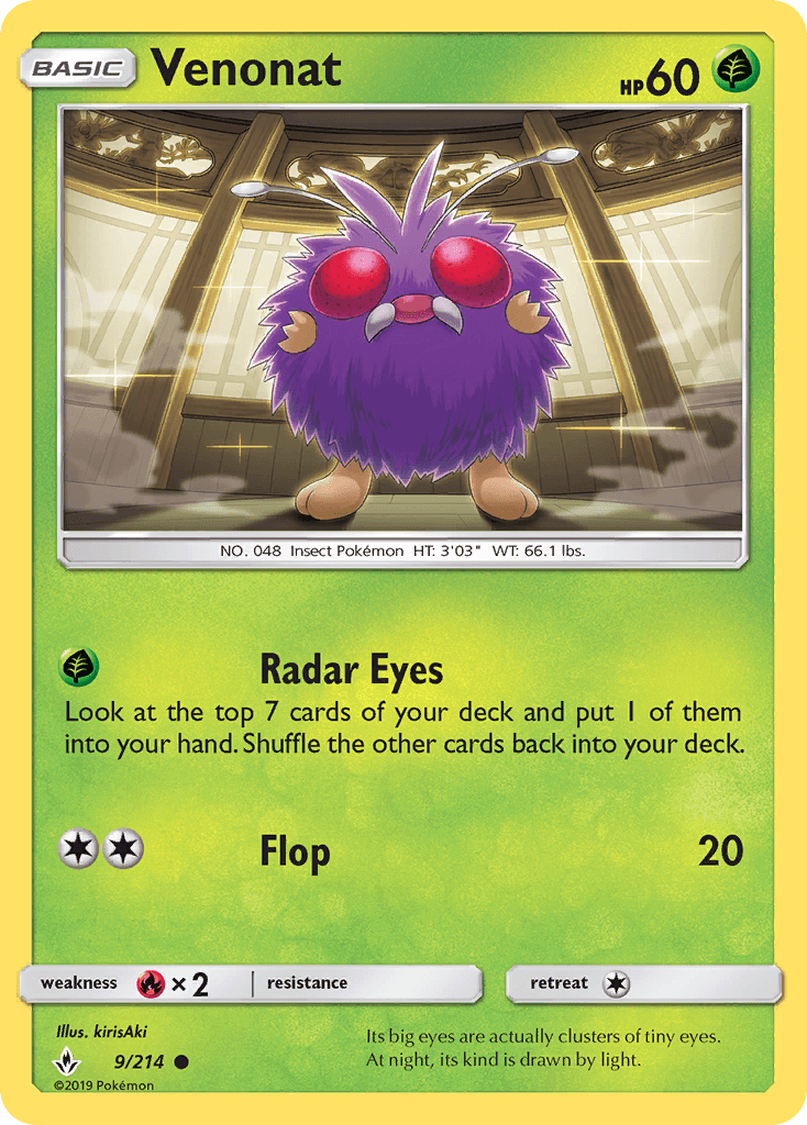Venonat Unbroken Bonds card