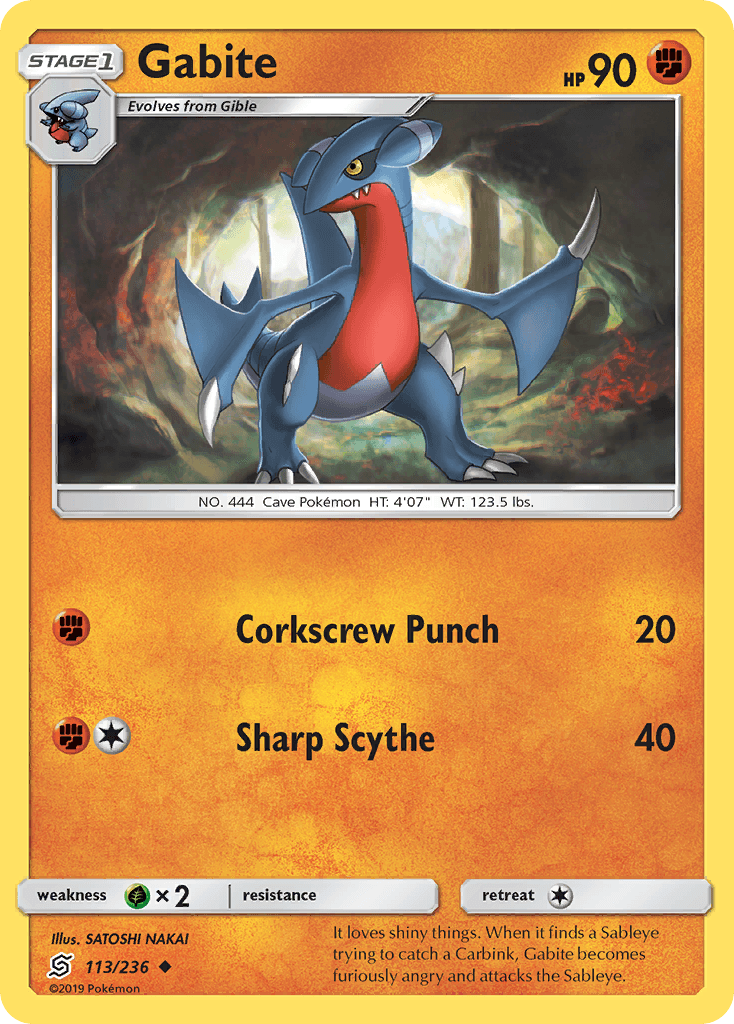 Gabite 寶可夢 card