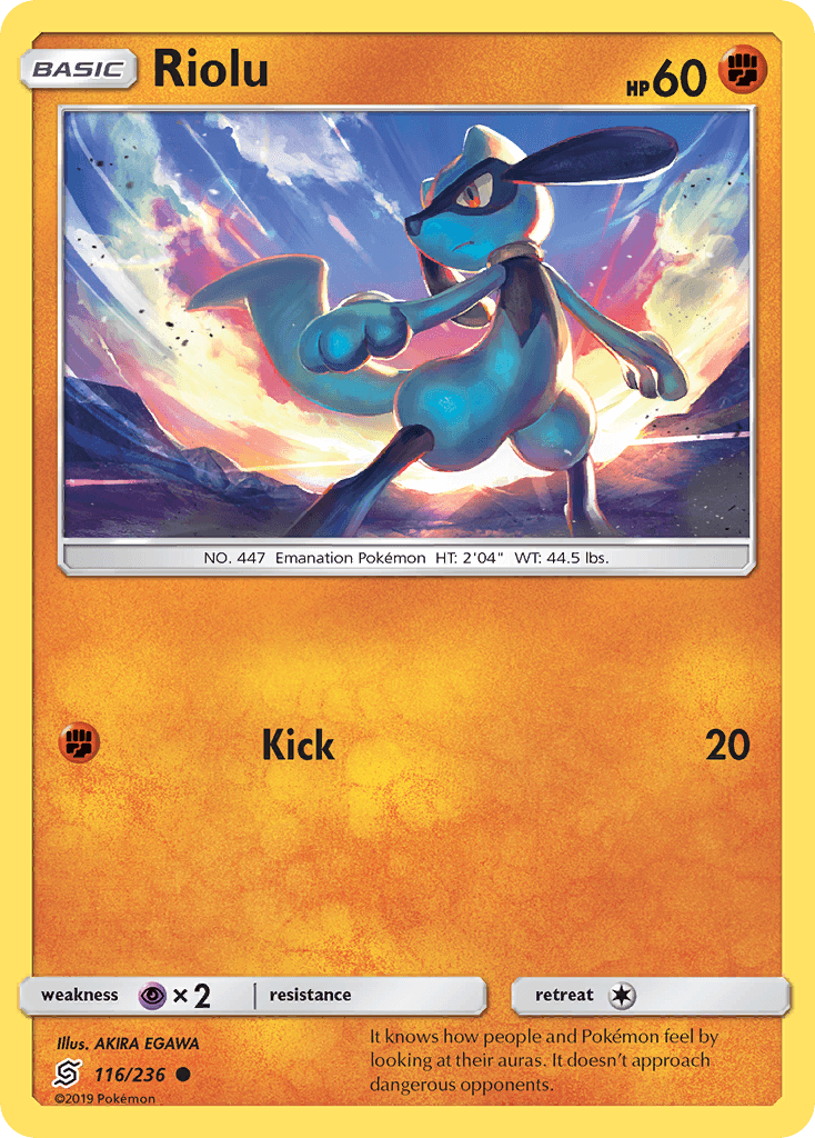 Riolu Unified Minds card