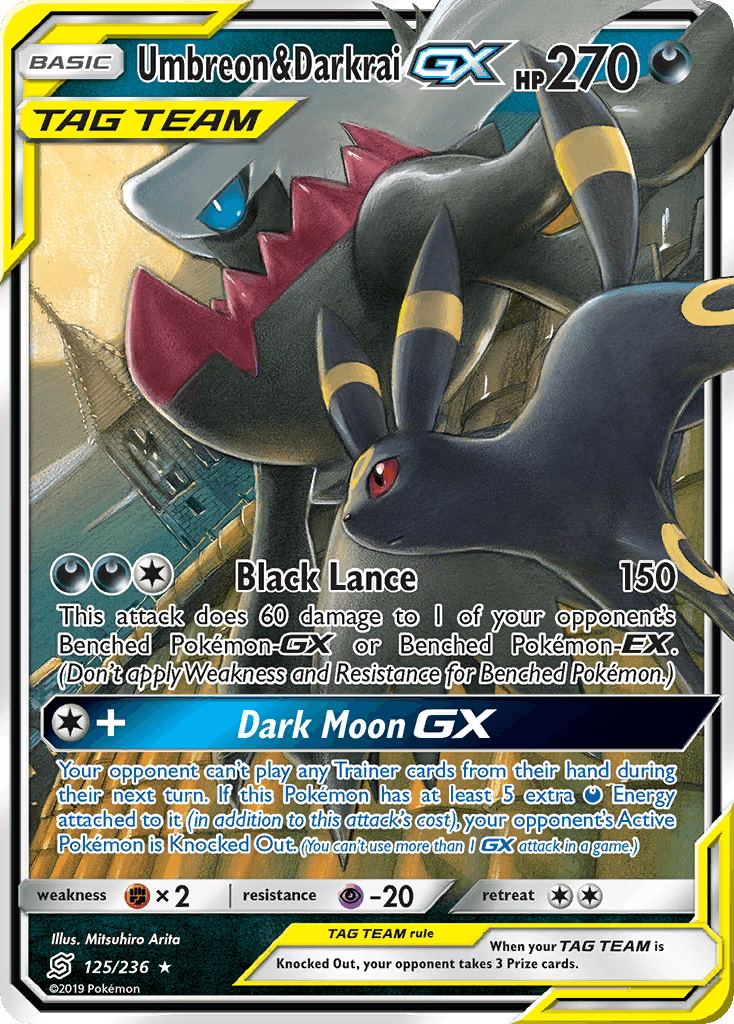 Umbreon & Darkrai-GX Unified Minds card