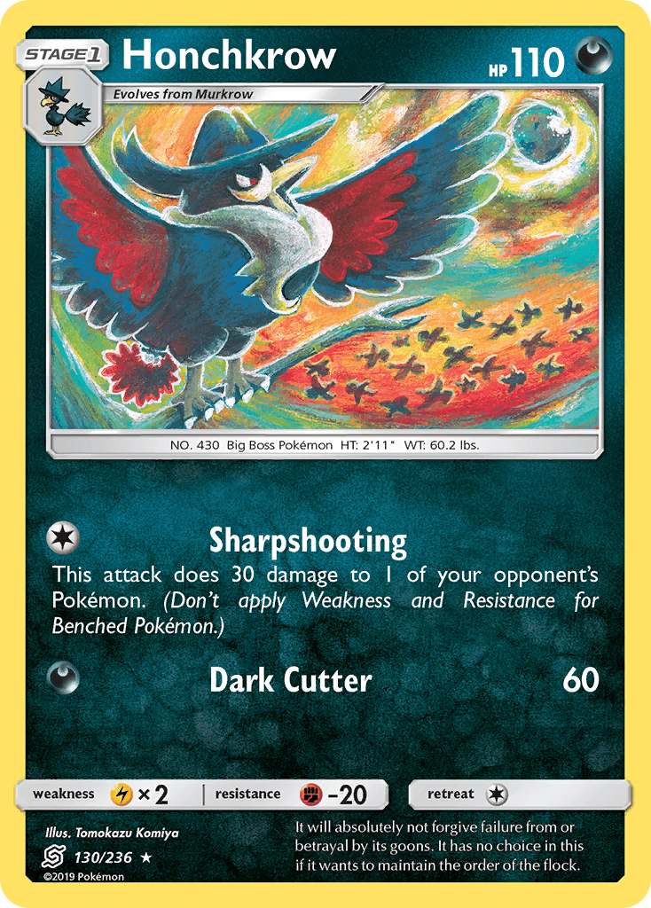 Honchkrow 寶可夢 card