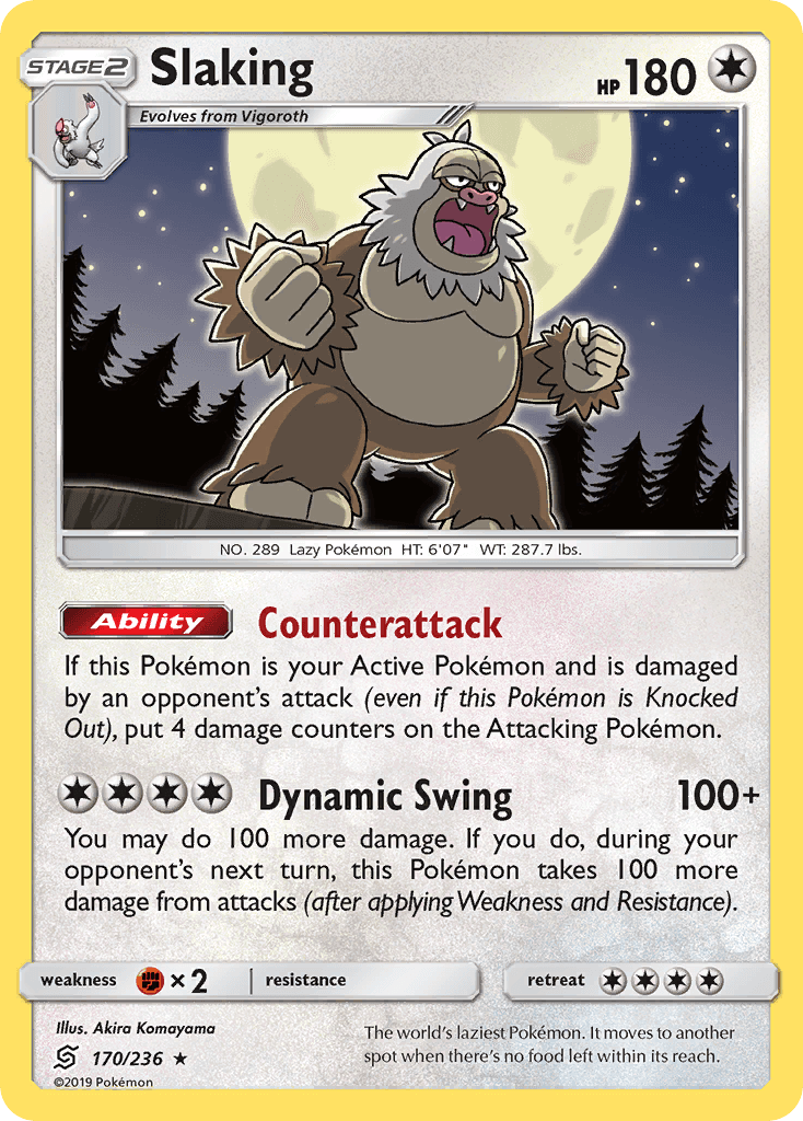 Slaking 寶可夢 card