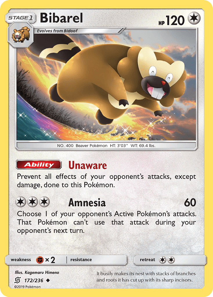 Bibarel Unified Minds card