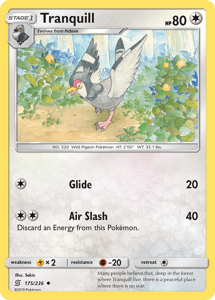 Tranquill 寶可夢 card