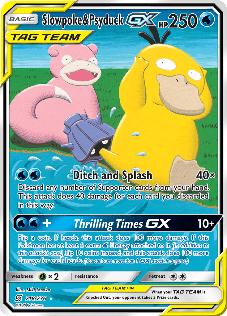 Slowpoke & Psyduck-GX Unified Minds card