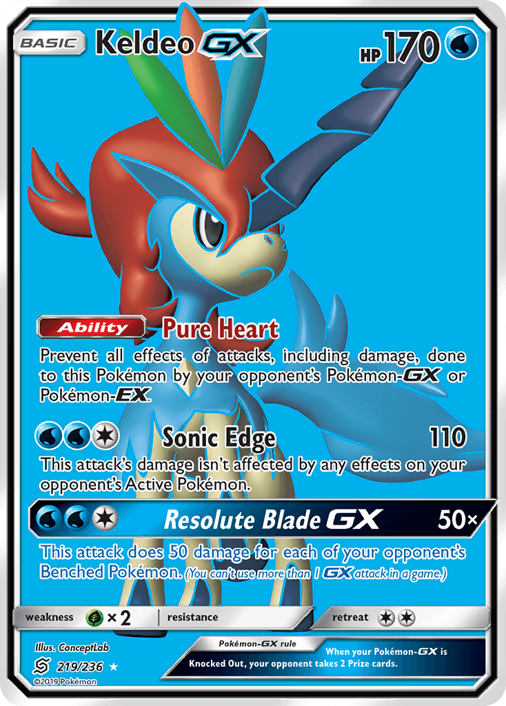 Keldeo-GX Unified Minds card