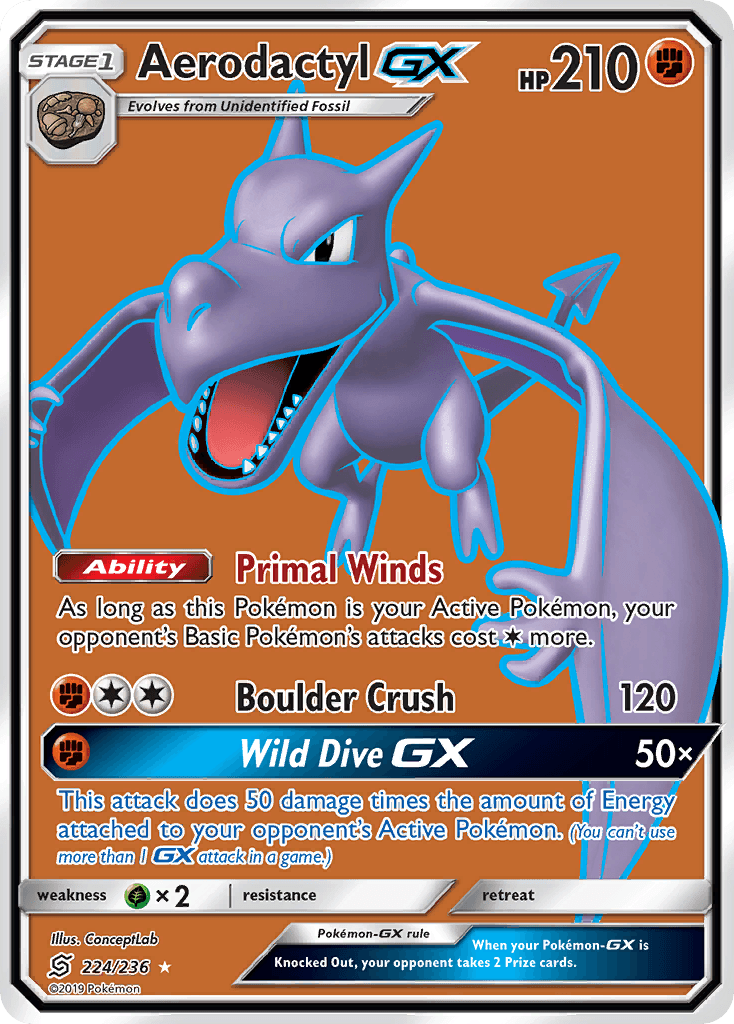 Aerodactyl-GX Unified Minds card