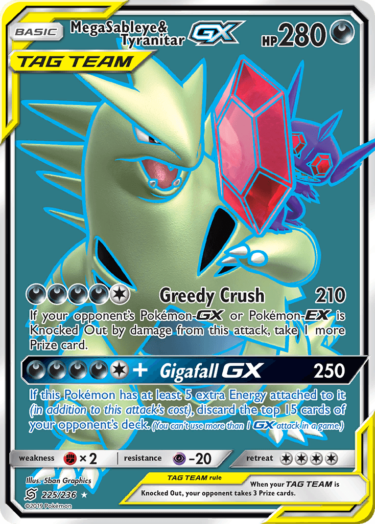 Mega Sableye & Tyranitar-GX Unified Minds card