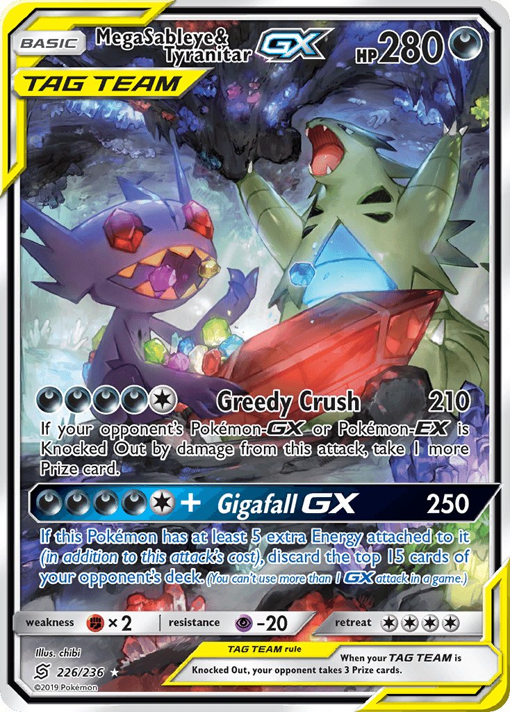 Mega Sableye & Tyranitar-GX Unified Minds card