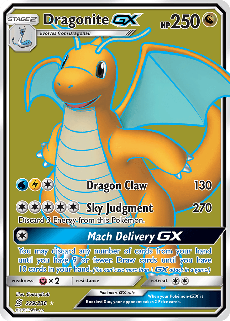 Dragonite-GX Unified Minds card