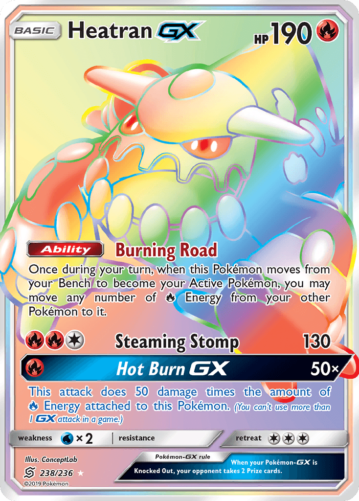 Heatran-GX Unified Minds card