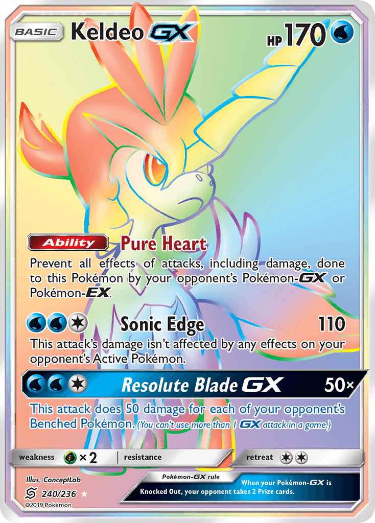 Keldeo-GX Unified Minds card