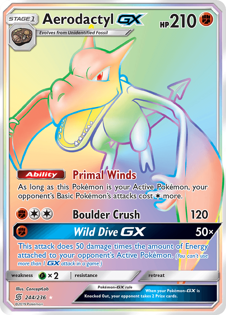 Aerodactyl-GX Unified Minds card