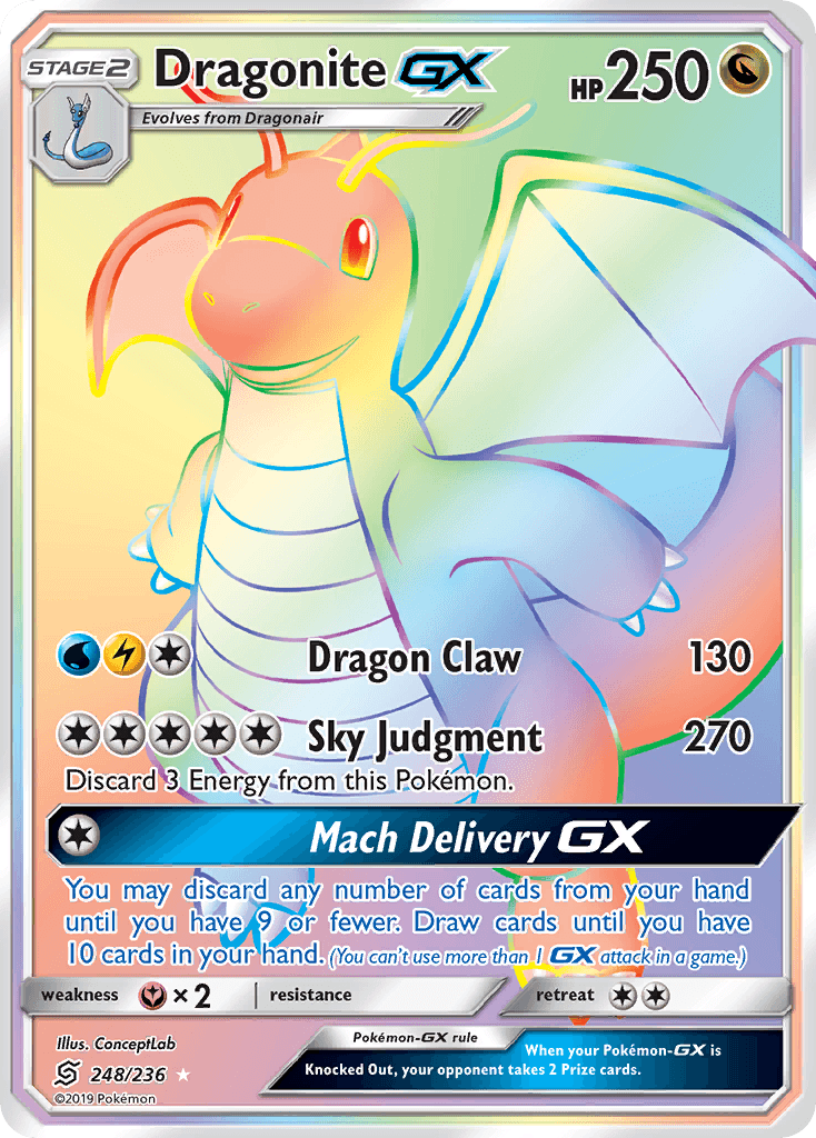 Dragonite-GX Unified Minds card
