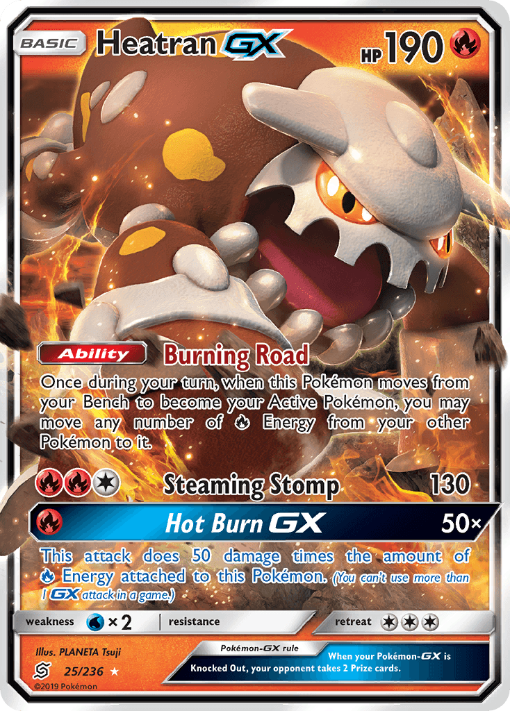 Heatran-GX Unified Minds card