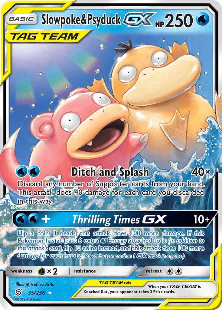 Slowpoke & Psyduck-GX Unified Minds card