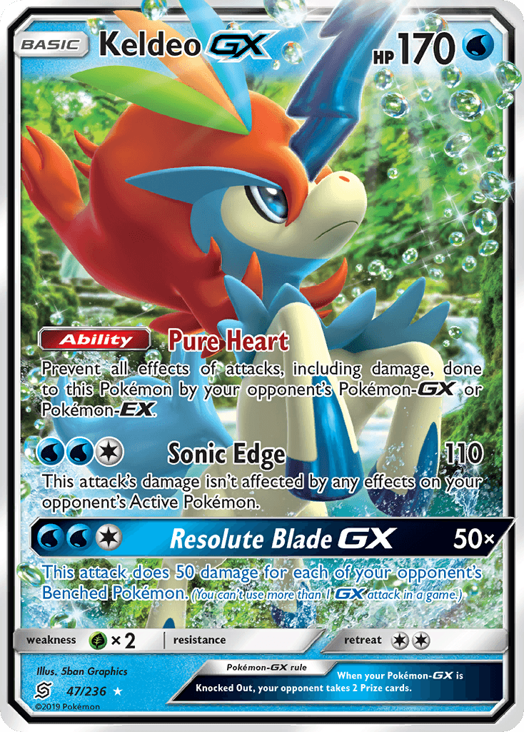 Keldeo-GX Unified Minds card
