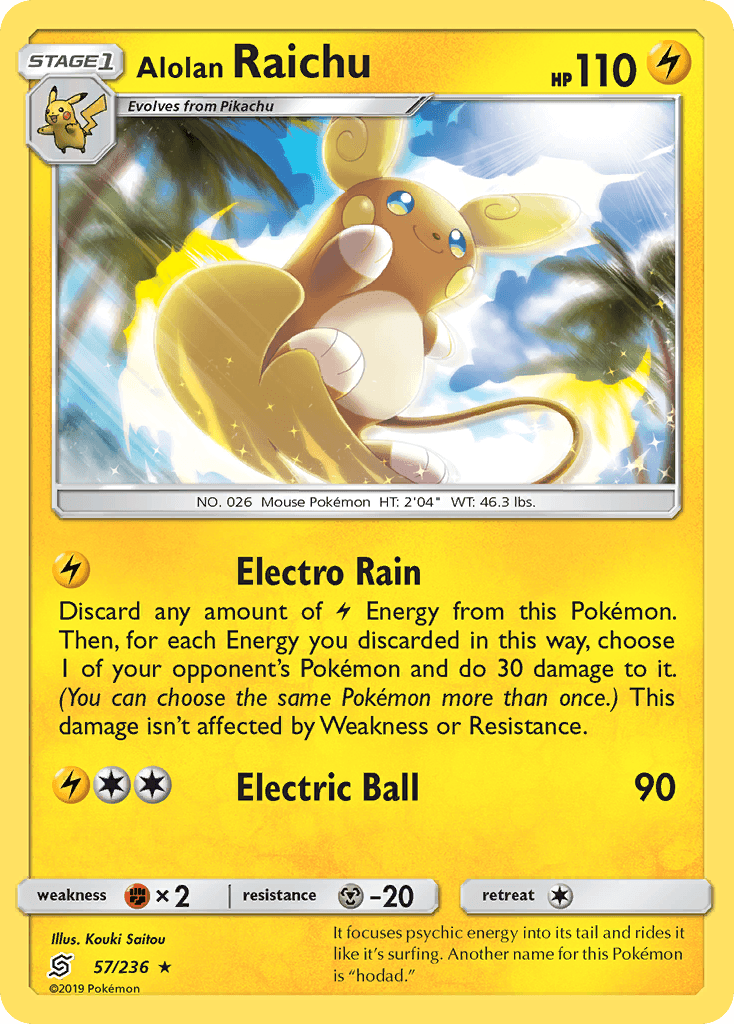 Alolan Raichu Unified Minds card