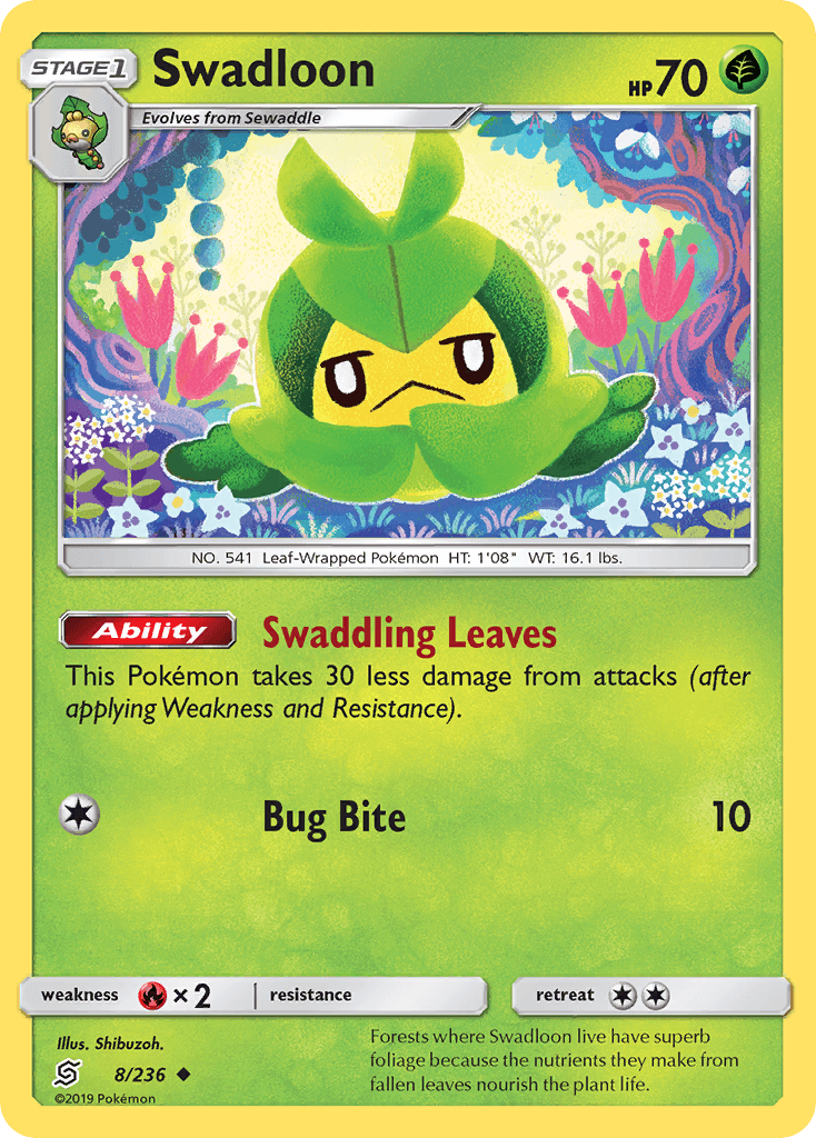 Swadloon 寶可夢 card