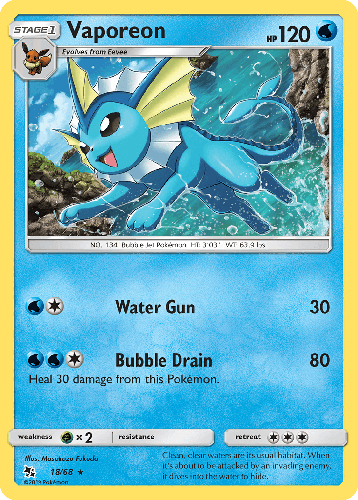 Vaporeon Hidden Fates card