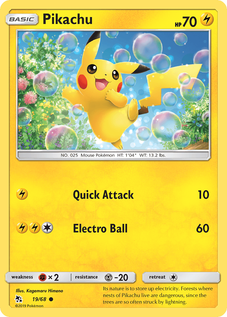 Pikachu Hidden Fates card