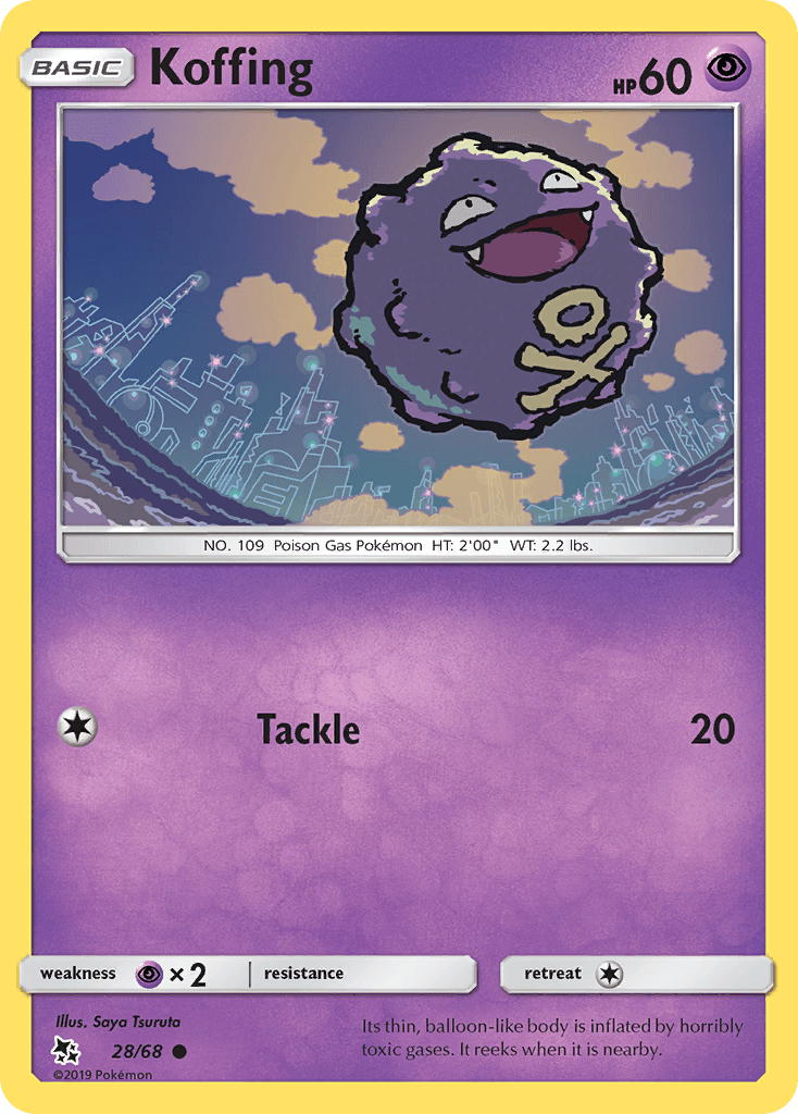 Koffing Hidden Fates card