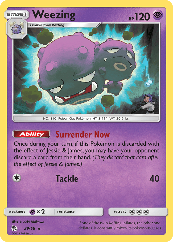 Weezing Hidden Fates card