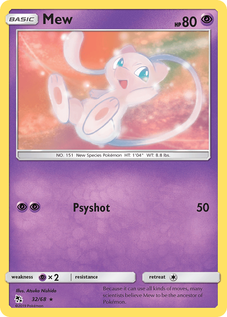 Mew Hidden Fates card