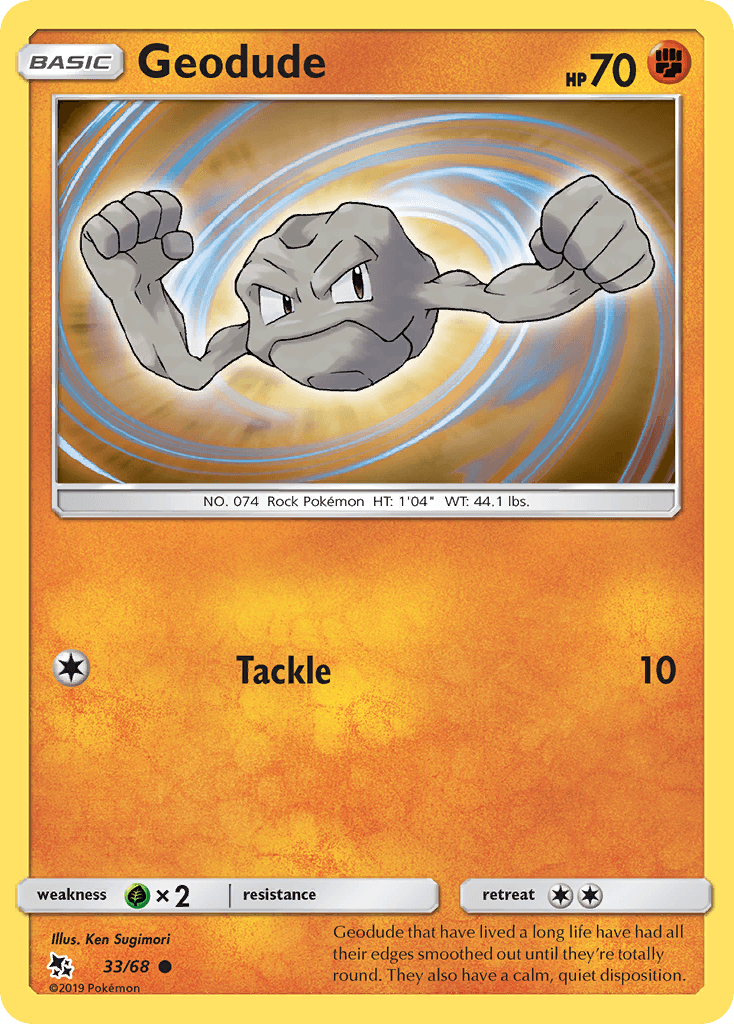 Geodude Hidden Fates card