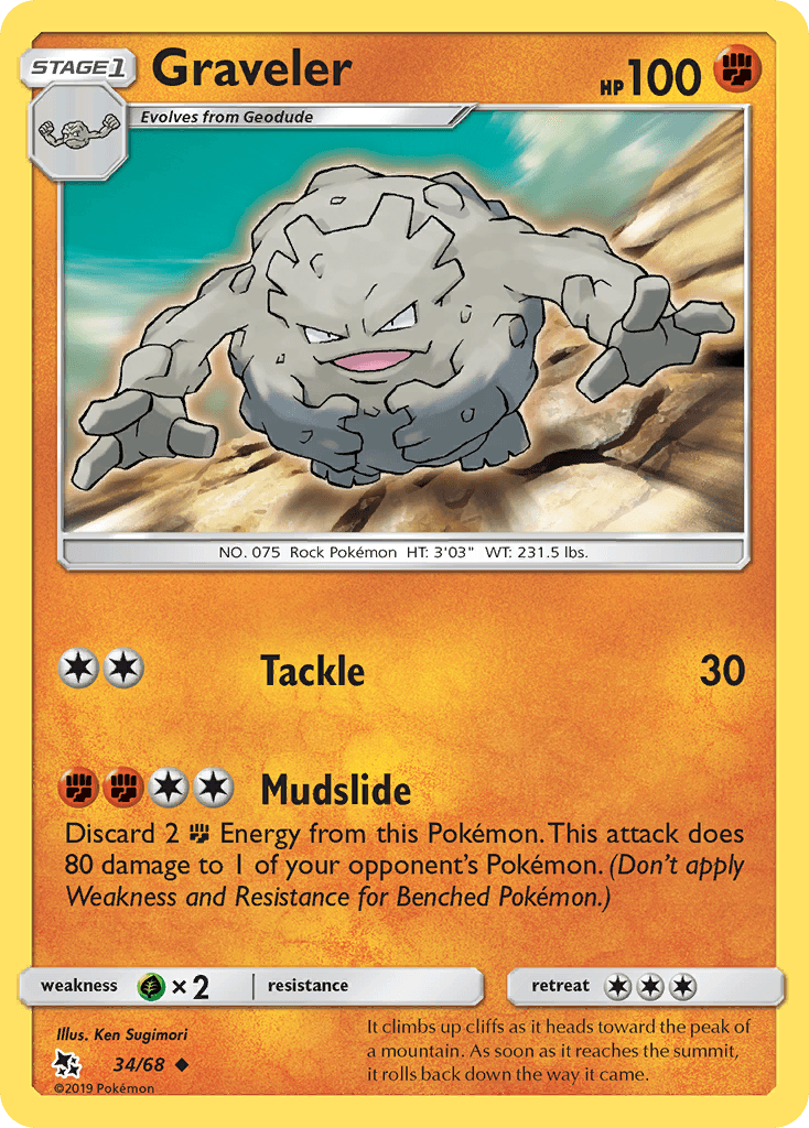 Graveler Hidden Fates card