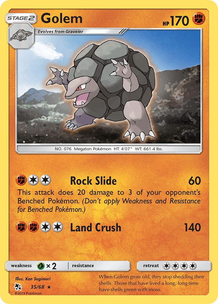 Golem Hidden Fates card