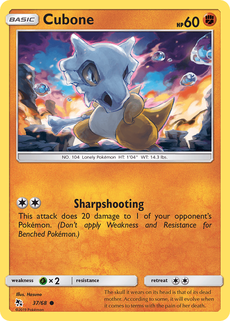Cubone Hidden Fates card